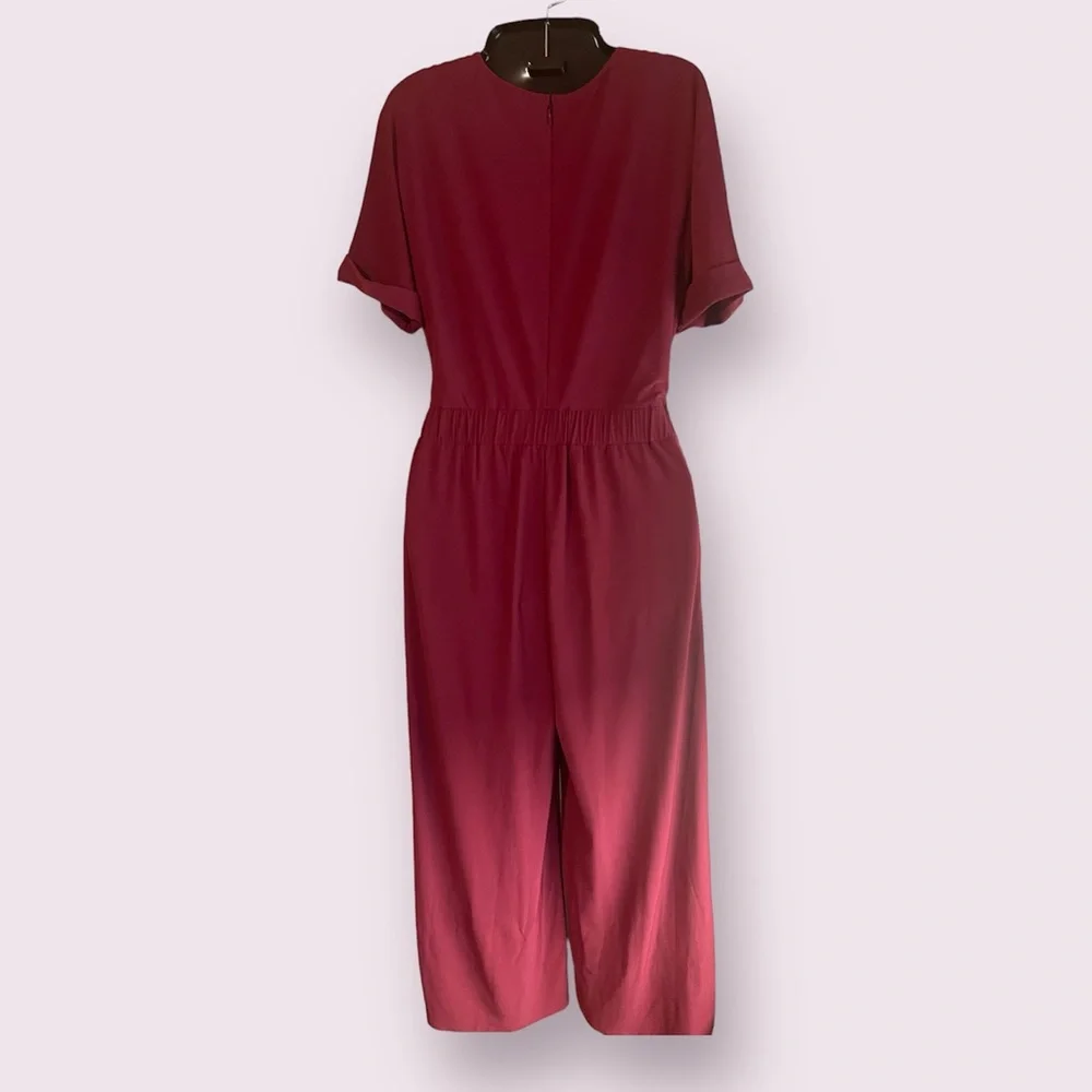 Burgundy short sleeve jumper
